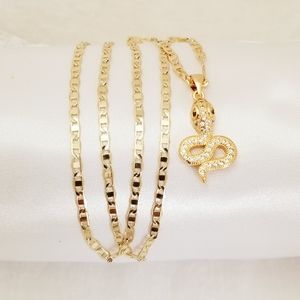 Snake Women's Choker/Necklace. 14K Gold Plated. New